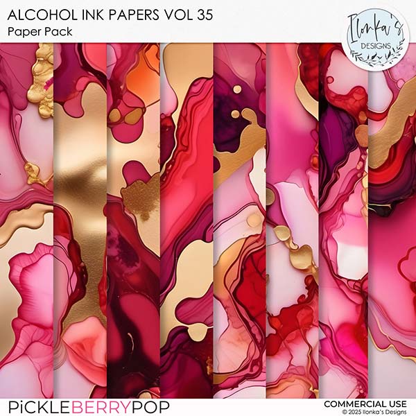 CU Alcohol Ink Papers Vol 35 by Ilonka's Designs