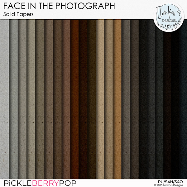 Face In The Photograph Solid Papers by Ilonka's Designs