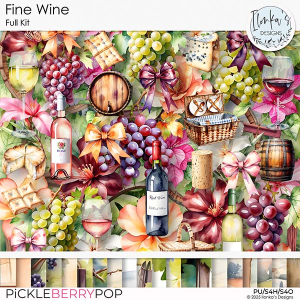Fine Wine Full Kit by Ilonka's Designs