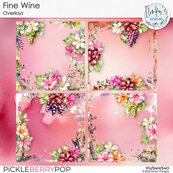 Fine Wine Overlays by Ilonka's Designs