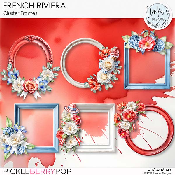 French Riviera Cluster Frames by Ilonka's Designs