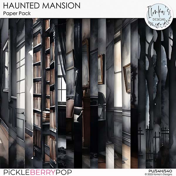 Haunted Mansion Paper Pack by Ilonka's Designs 