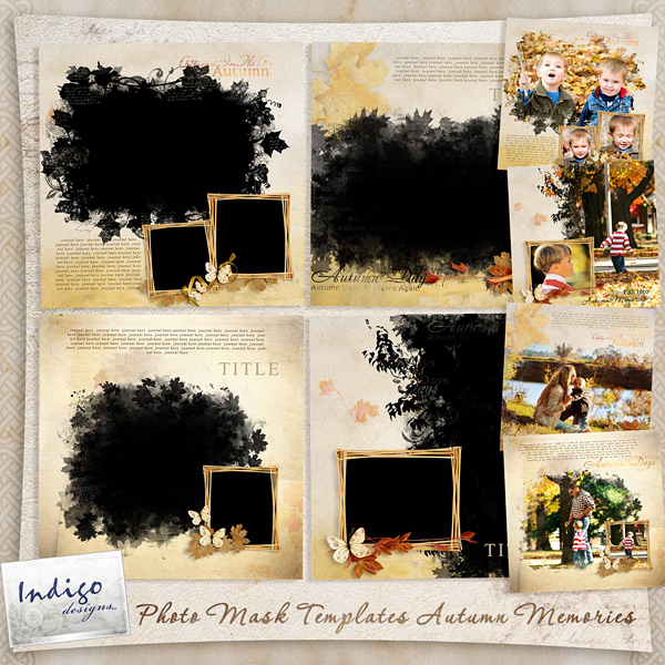 Collection PhotoMask Templates 2in1 Autumn Memories by Indigo Designs