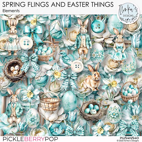 Spring Flings And Easter Things Elements by Ilonka's Designs