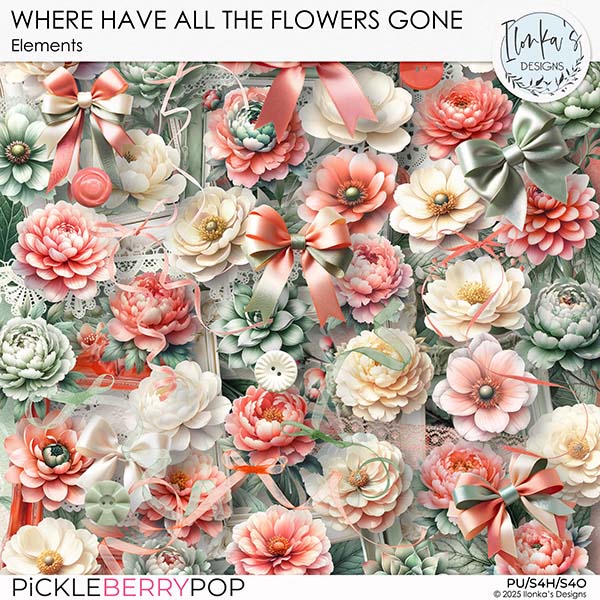 Where Have All The Flowers Gone Elements by Ilonka's Designs