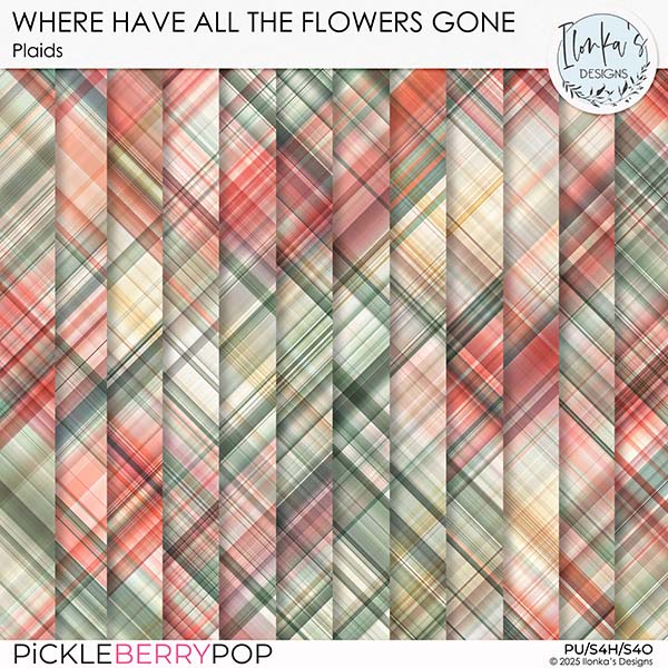 Where Have All The Flowers Gone Plaids by Ilonka's Designs