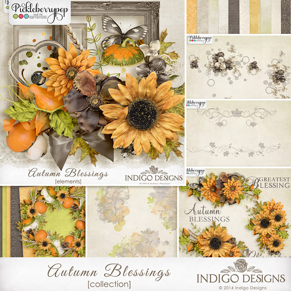 Autumn Blessings Collection plus Free Add-on by Indigo Designs