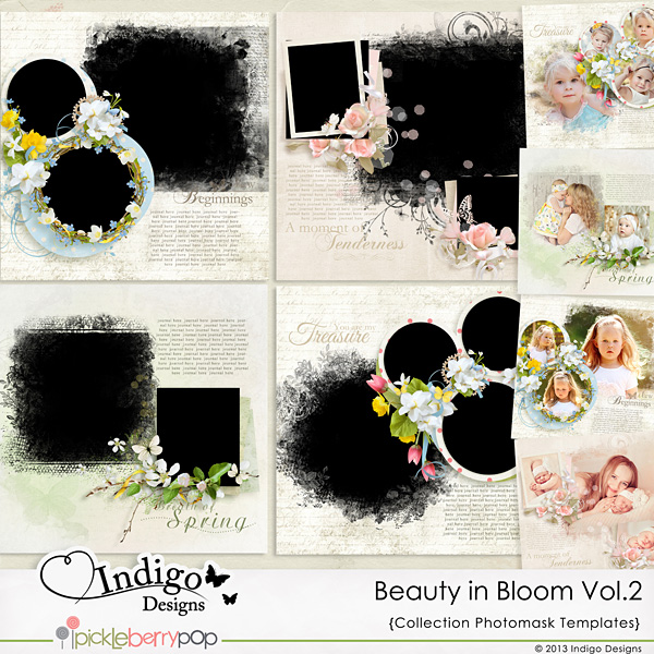 Collection Beauty in Bloom Photo Mask Templates  Vol.2