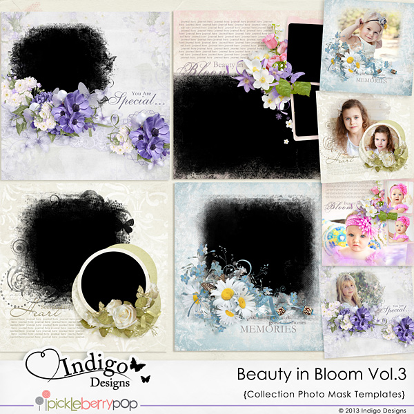 Collection Beauty in Bloom Photo Mask Templates Vol.3