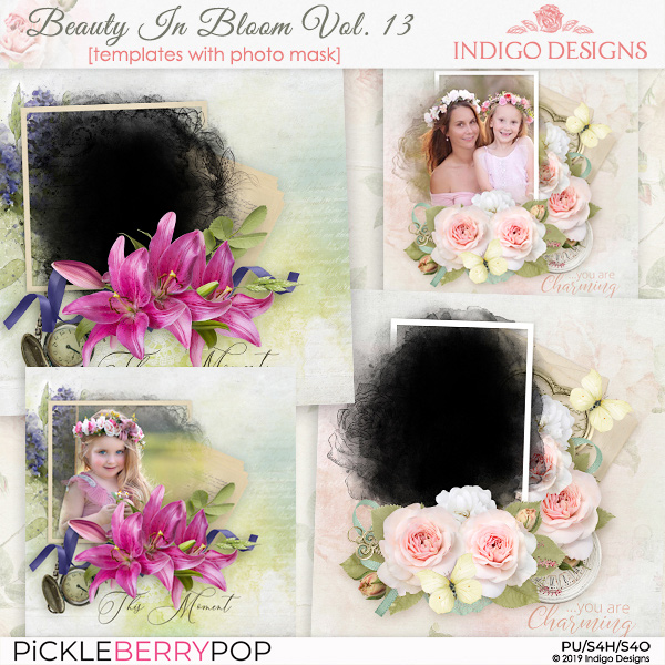 Beauty In Bloom Photo Mask Templates Vol.13 by Indigo Designs