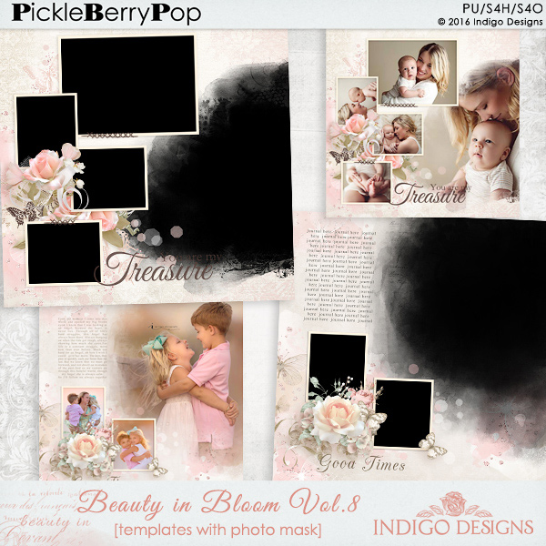 Beauty in Bloom Photo Mask Templates Vol.8