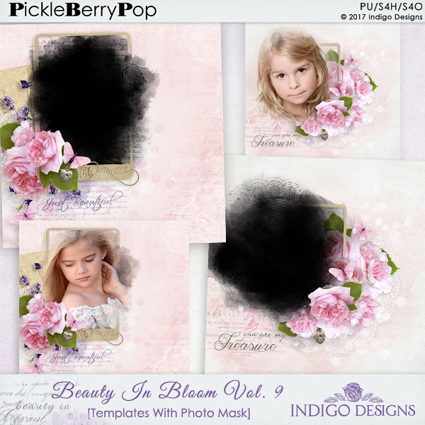 Beauty In Bloom Photo Mask Templates Vol.9 by Indigo Designs 