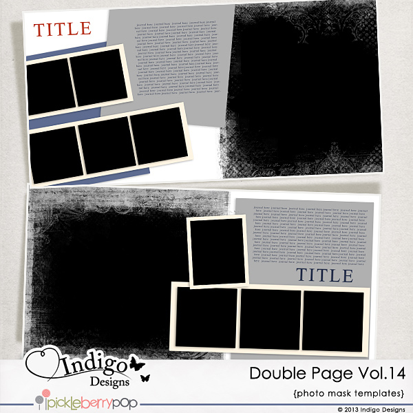 Double Page Templates with Mask Vol.14