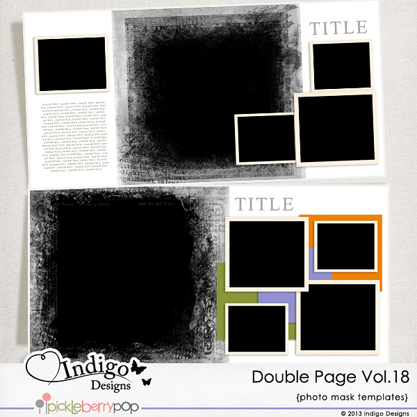 Double Page Templates with Mask Vol.18 