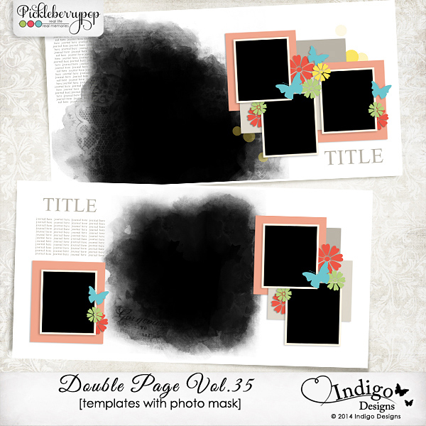 Double Page Templates with Mask Vol.35 by Indigo Designs 