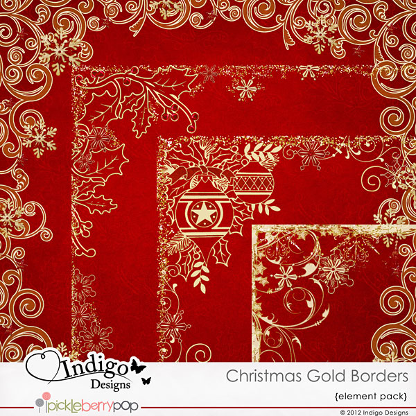 Christmas Gold Borders   