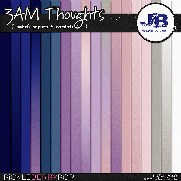 3AM Thoughts Ombré Papers & Cardstocks by JB Studio