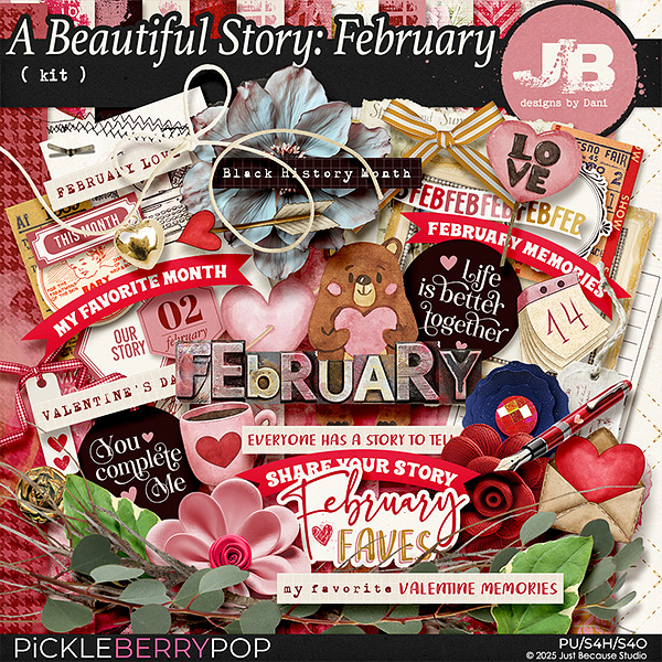 A Beautiful Story: February Kit by JB Studio