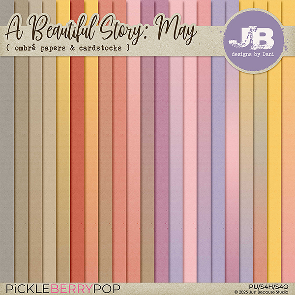 A Beautiful Story: May Ombré Papers & Cardstocks by JB Studio