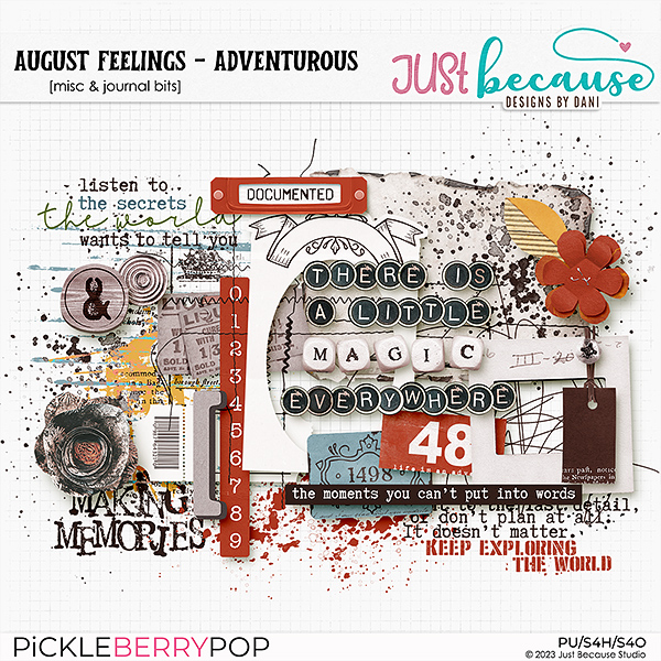 August Feelings - Adventurous Misc & Journal Bits by JB Studio