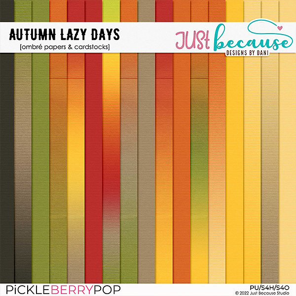 Autumn Lazy Days Ombre Papers & Cardstocks by JB Studio