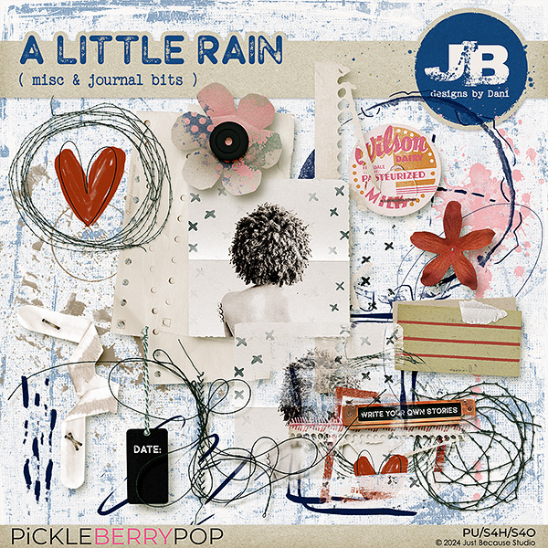 A Little Rain Misc & Journal Bits by JB Studio