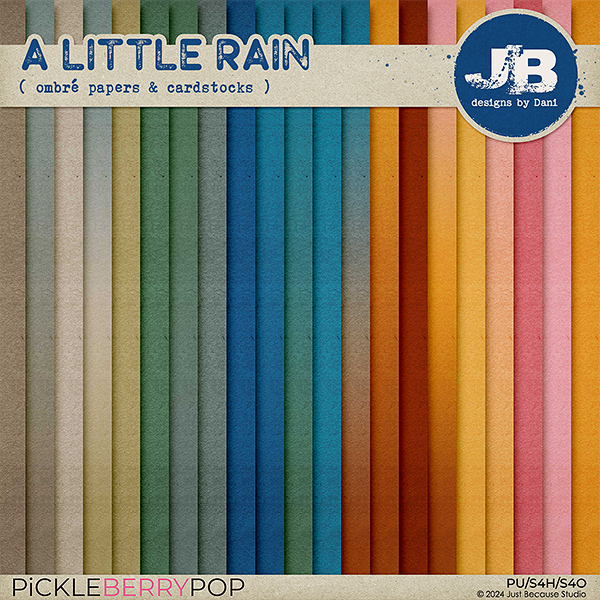 A Little Rain Ombré Papers & Cardstocks by JB Studio