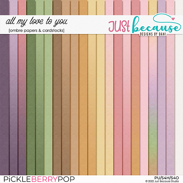 All My Love To You Ombre Papers & Cardstocks by JB Studio