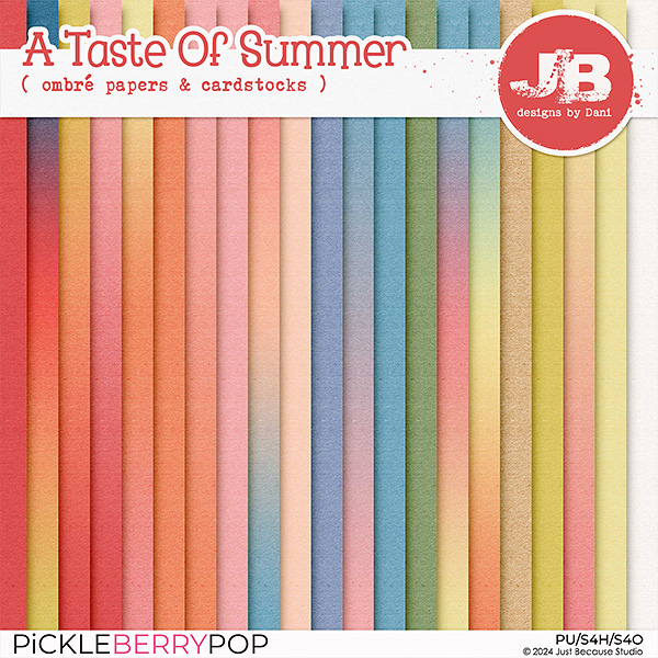 A Taste Of Summer Ombré Papers & Cardstocks by JB Studio