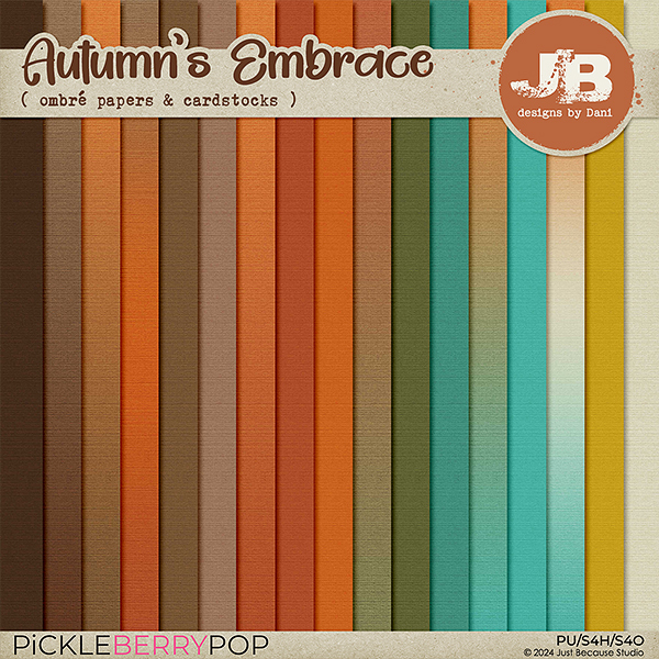 Autumn's Embrace Ombré Papers & Cardstocks by JB Studio