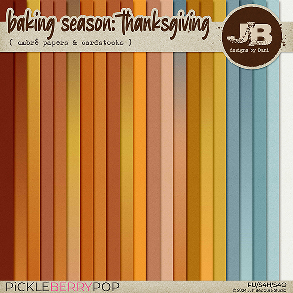 Baking Season: Thanksgiving Ombré Papers & Cardstocks by JB Studio