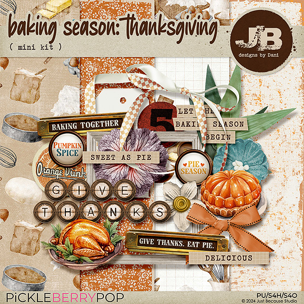 Baking Season: Thanksgiving Mini Kit by JB Studio