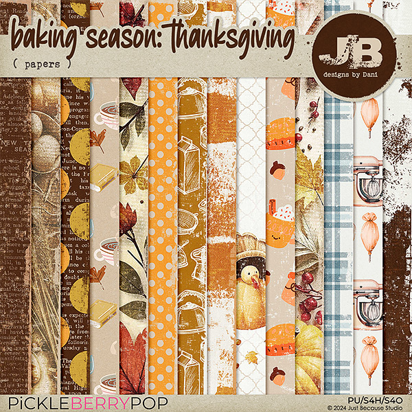 Baking Season: Thanksgiving Papers by JB Studio