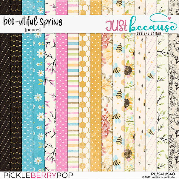 Bee-utiful Spring Papers by JB Studio