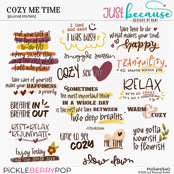 Cozy Me Time Journal Starters by JB Studio