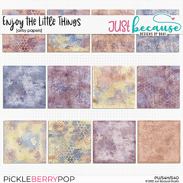 Enjoy The Little Things Artsy Papers by JB Studo