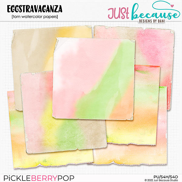 Eggstravaganza Torn Watercolor Papers by JB Studio