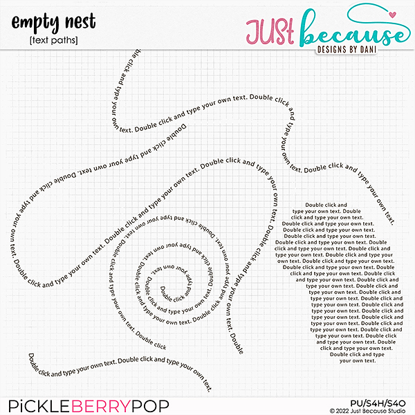 Empty Nest Text Paths by JB Studio