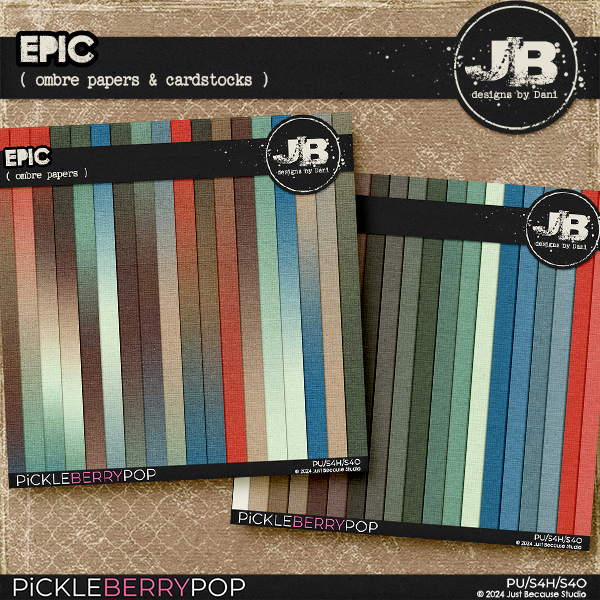 Epic Ombré Papers & Cardstocks by JB Studio