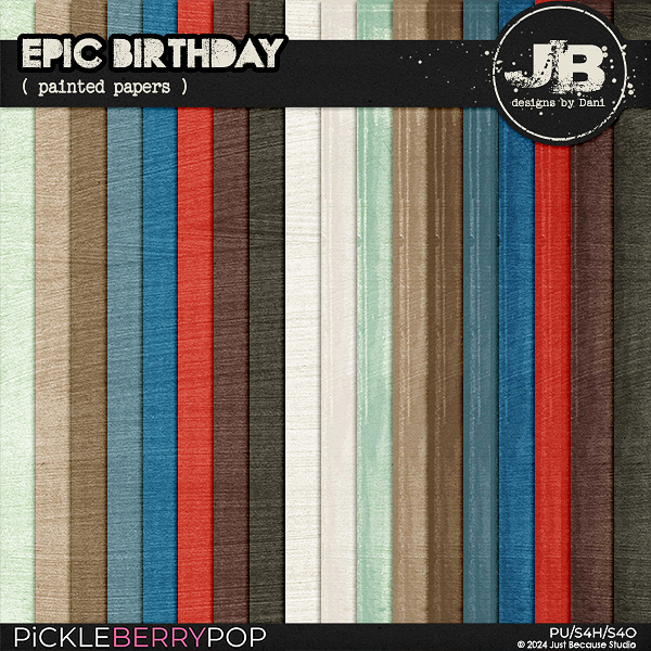 Epic Birthday Painted Papers by JB Studio