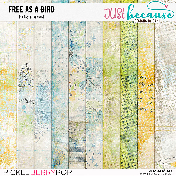 Free As A Bird Artsy Papers by JB Studio