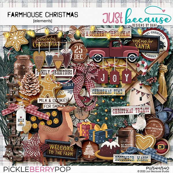 Farmhouse Christmas Elements by JB Studio