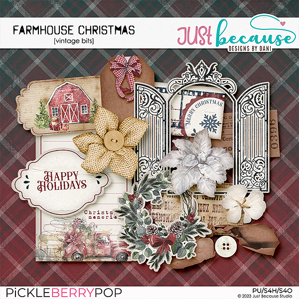 Farmhouse Christmas Vintage Bits by JB Studio