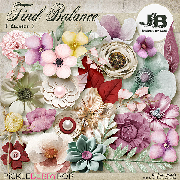 Find Balance Flowers by JB Studio