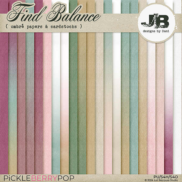 Find Balance Ombré Papers & Cardstocks by JB Studio