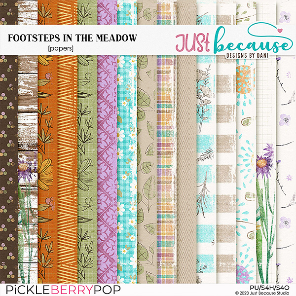 Footsteps in the Meadow Papers by JB Studio