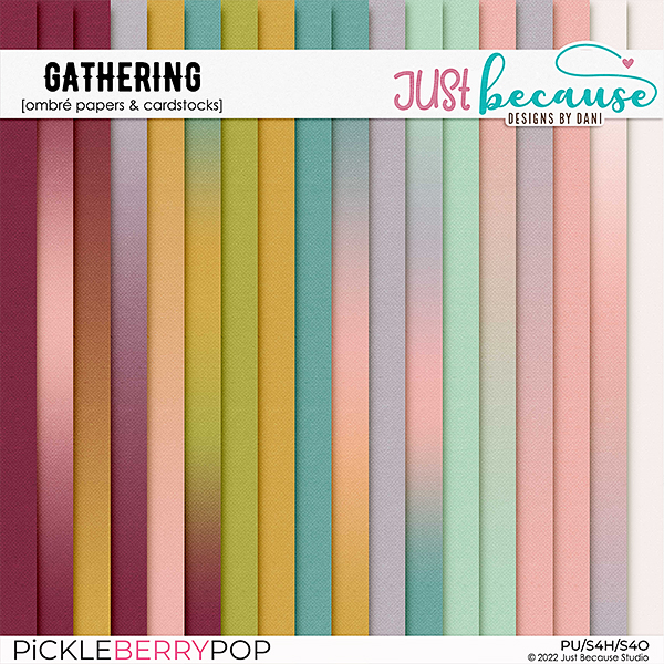 Gathering Ombré Papers & Cardstocks by JB Studio