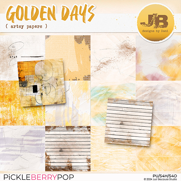 Golden Days Artsy Papers by JB Studio