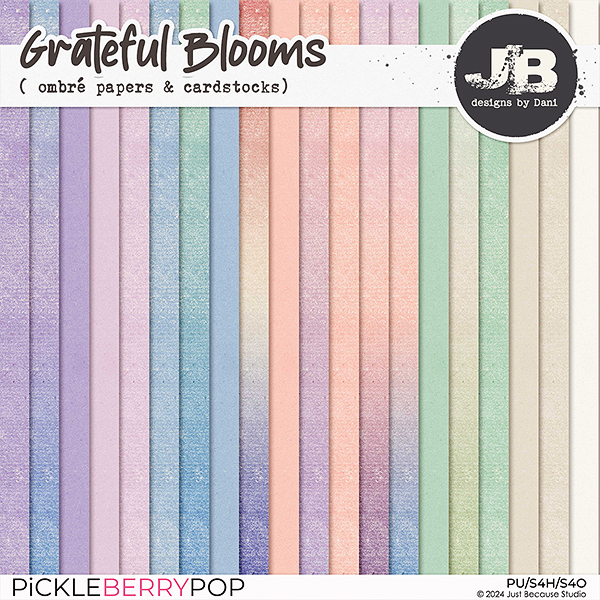 Grateful Blooms Ombré Papers & Cardstocks by JB Studio