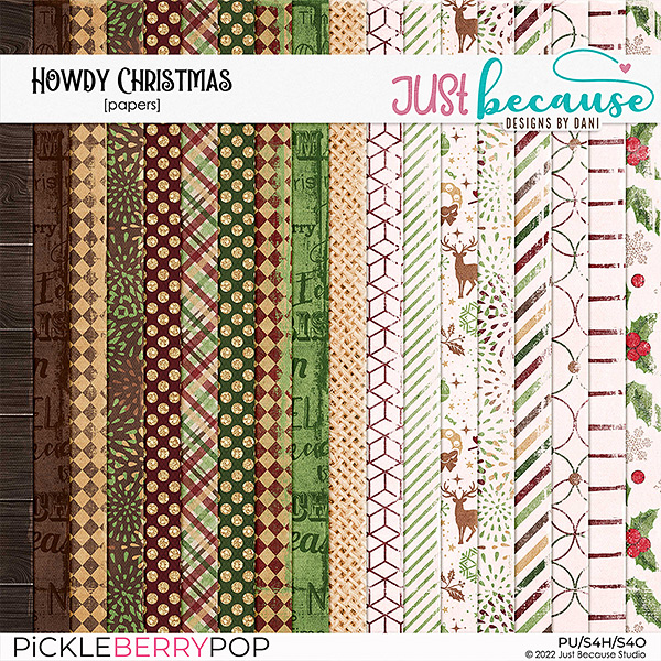 Howdy Christmas Papers by JB Studio